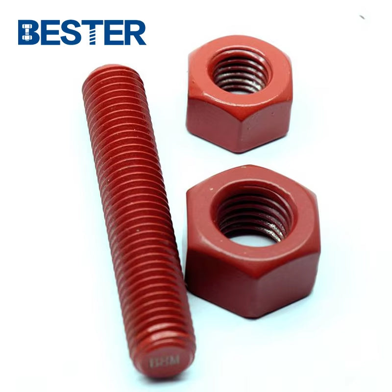 High Performance M20*600mm Full Thread Stainless Steel 317 Stud Bolt PTFE Coated Special High-Performance Studs