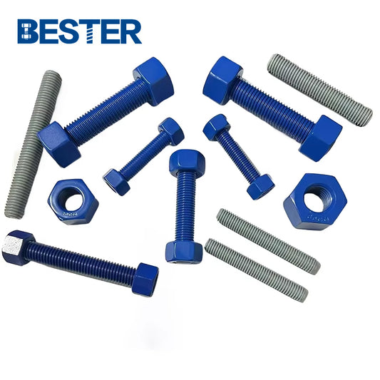 NACE MR0175 Thread Rod Corrosion Resistant FDA 21 CFR Certified Approved 316L A4-80 Stainless Steel Full Thread PTFE Stud Bolt for Chemical Pumps