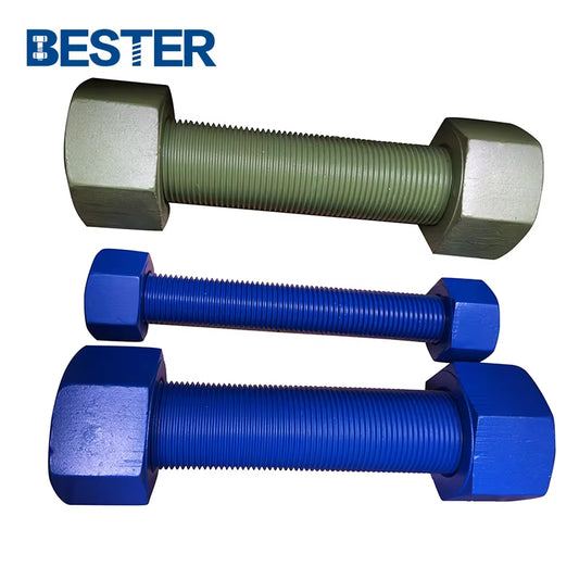 High Temperature DIN835 2D M20 M24 Price 3 Inch Long Alloy Steel A193 B7 B16 B8 B8m M8 Grade 10.9 Acme M24 Stud Bolt With ASTM A194 8c Hex Nut