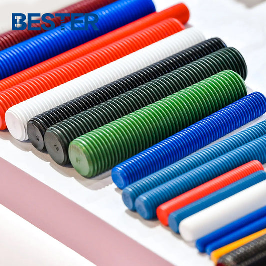 ASTM M6-M100 Customizable 5/16 Full Thread Alloy Steel  A193 B7 B7M A320 Gr. L7 L7M PTFE Teflon Coated Stud Bolts With Nuts Ptfe Coating Bolt