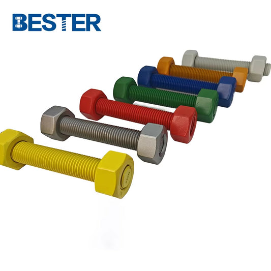 Factory Wholesale Alloy Steel Galvanized ASTM A193 B7 A194 2H A320 Gr L7 L7m B16 M16 Stud Bolts with Nuts