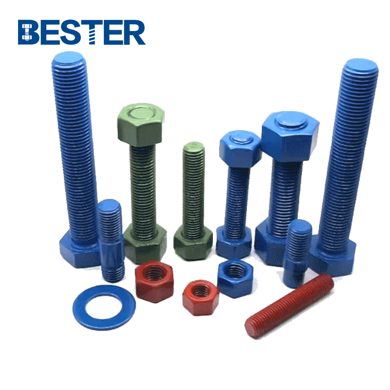 NACE MR0175 Thread Rod Corrosion Resistant FDA 21 CFR Certified Approved 316L A4-80 Stainless Steel Full Thread PTFE Stud Bolt for Chemical Pumps