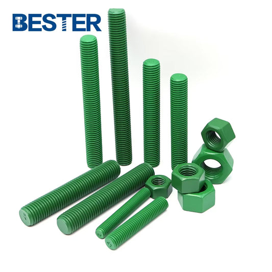 DIN975 DIN976 Grade 10.9 A193 A307 Gr B7 Dacromet Washers Nut Double Threaded End Stud Extra Long Stud Bolt and Nut
