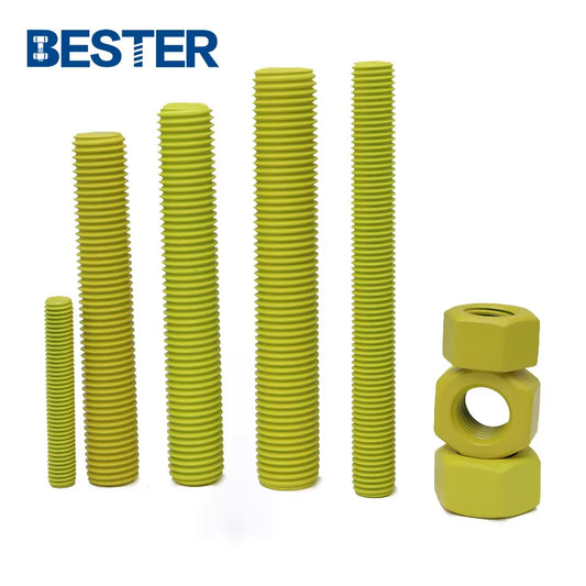 Ptfe Coating All Double End  Stud Bolts Thread Rod ASTM A193 Grade B7 B8 B16 DIN976 Full Thread Threaded Rod Stud Bolts