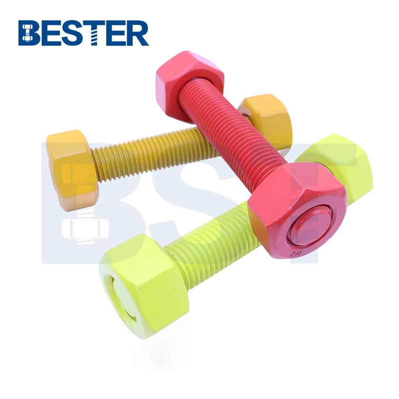 Custom API20E Malaysia Flurocarbonado A320 L7M Galvanized B7 M19 M25 M30 M40 Threaded Stud Bolt Nut Washer Thread Rod Studs
