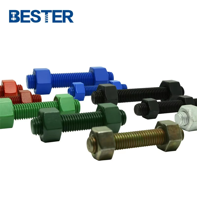 Coating Tefln Specification Zinc Plated B7 Color Rod  Color Round Bar Double End Stud Bolt