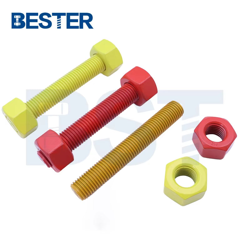 Custom API20E Malaysia Flurocarbonado A320 L7M Galvanized B7 M19 M25 M30 M40 Threaded Stud Bolt Nut Washer Thread Rod Studs